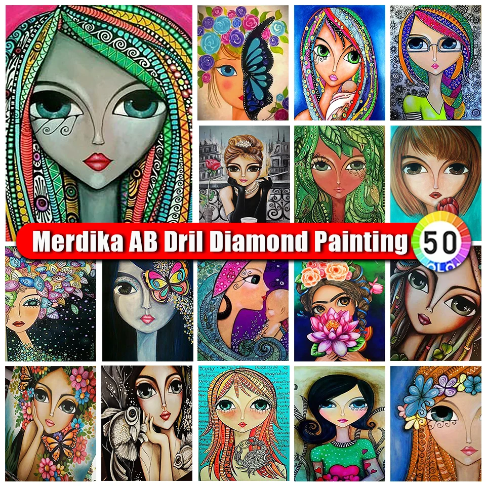 

Merdika Zipper Bag AB Diamond Painting Girl Cartoon 5d Diamond Embroidery Mosaic Flower Cross Stitch Diy Diamond Art NEW 2023