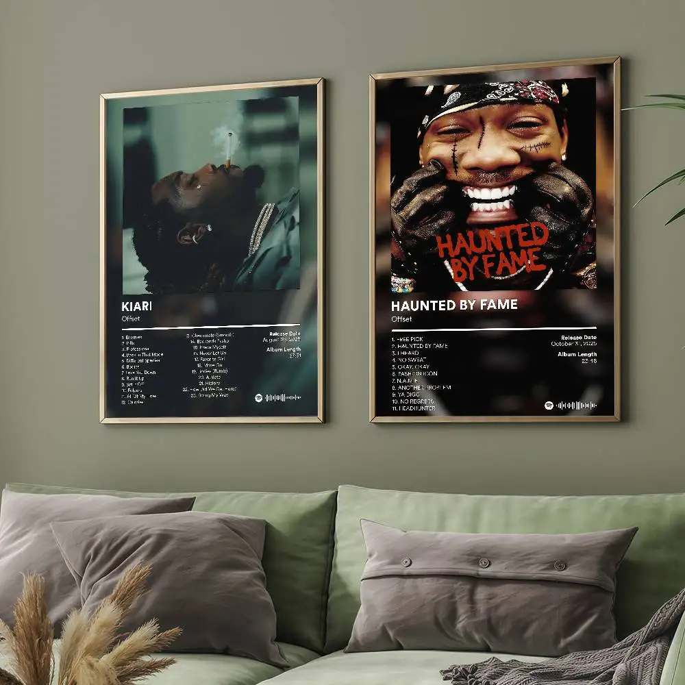 ملصق المغني أوفست كاري مناسب لغرفة المعيشة المنزلية وغرفة النوم والمكتب والبار ملصق تزيين الحائط #3