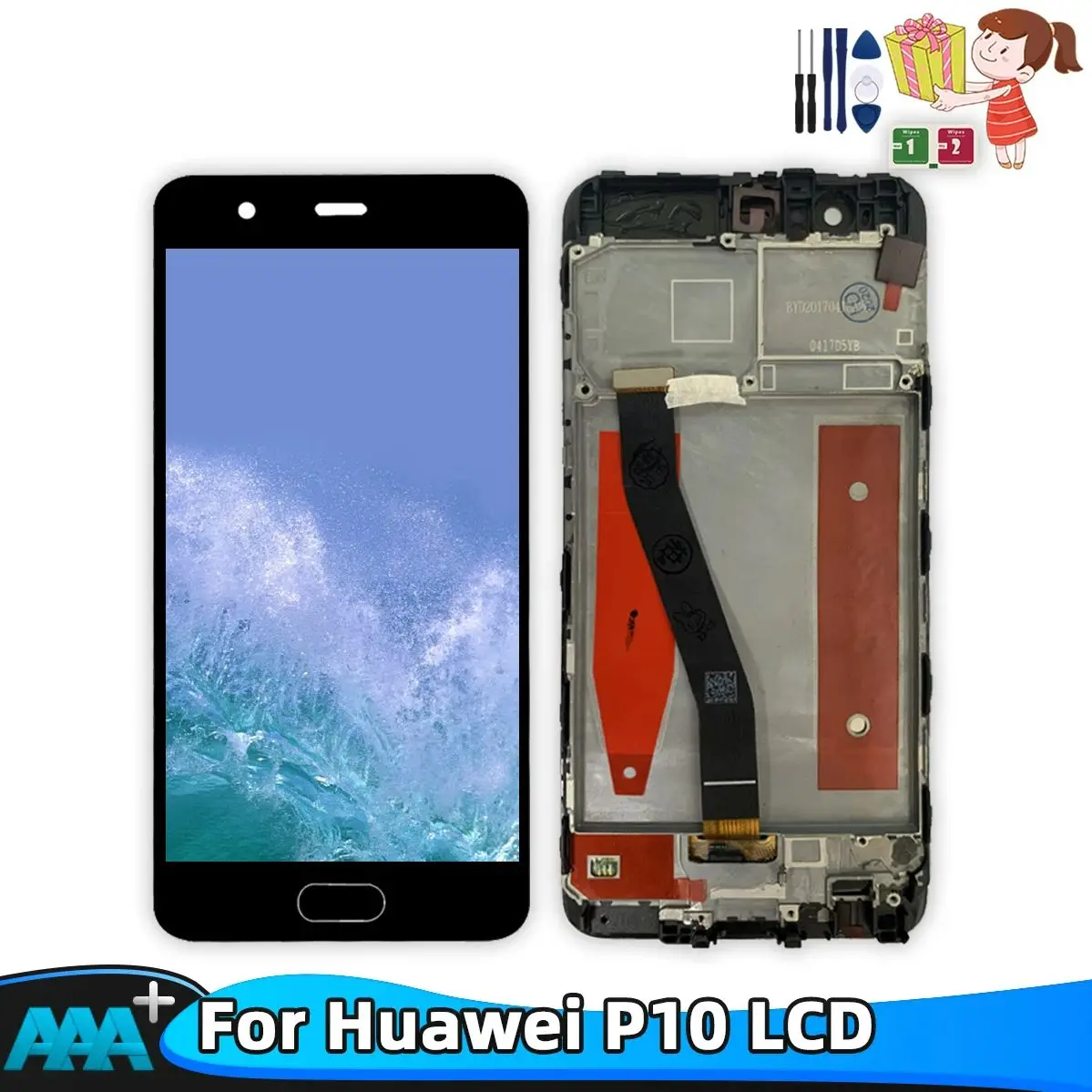 New LCD Display Touch Screen Digitizer For Huawei P10 VTR-L09 VTR-L10 VTR-L29 LCD Screen No/With Frame For Huawei P10