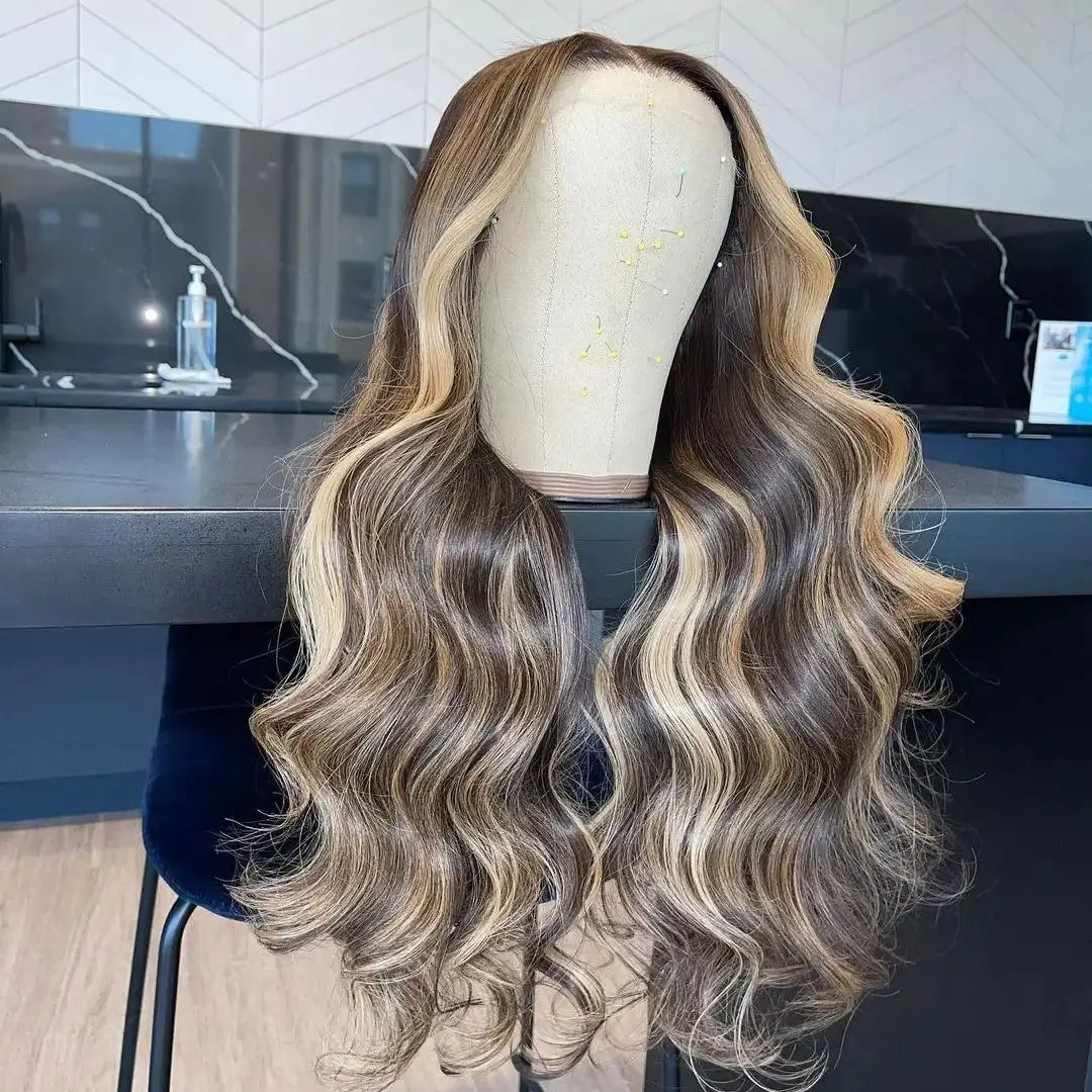 

Элитный женский парик: темно-русый с мелированием, на кружевной основе, из термостойкого синтетического волокна, с HD-кружевом, устойчивым к высоким температурам