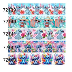 (5yards) Stitch Summer Grosgrain Printed Cartoon Ribbon for DIY Craft Supplies Handmade Accessories