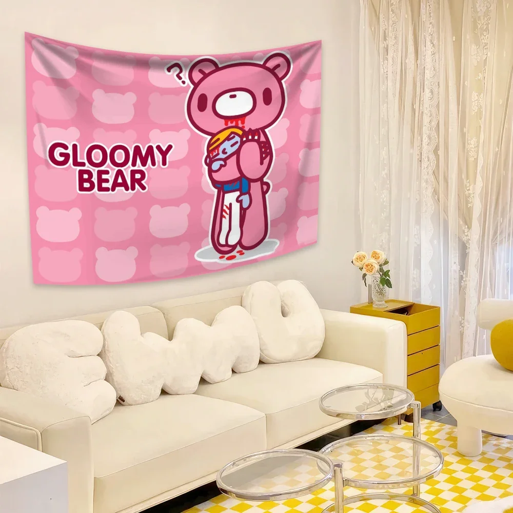 3x5ft Kawaii G-Gloomy Bear Tapestry Anime Tapestry Hanging Tarot Hippie Dorm Wall Hanging Decoration Bohemian Hippie Decor