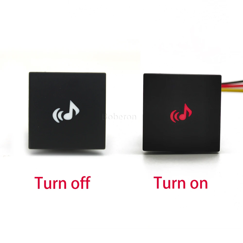 Car Red LED DRL Light Packing Radar Power On Off Camera Mirror Switch Button For VW Golf 6 Jetta 5 MK5 Caddy EOS Scirocco