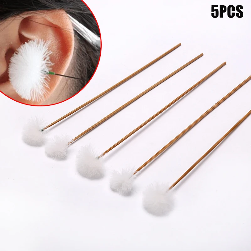 🌷5PCS 17x2.5cm Practical Goose Feather Earpick Wax Remover Earpicking Ear Cleaner Stick Health Care Relieving Itching Tool