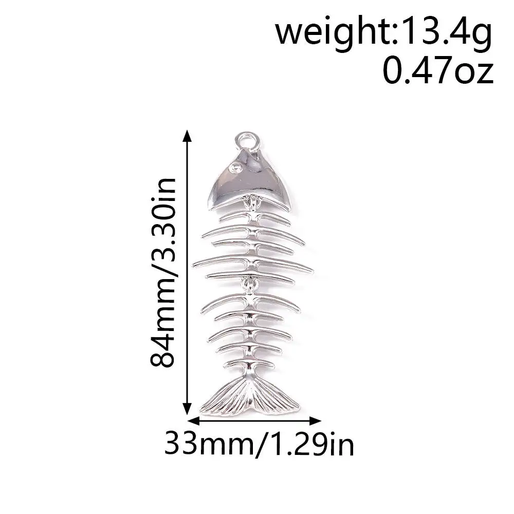 Stainless Steel Gold Silver Color Fish Bone Charms Pendants for Dangle Earrings DIY Necklaces Handmade Jewelry Craft