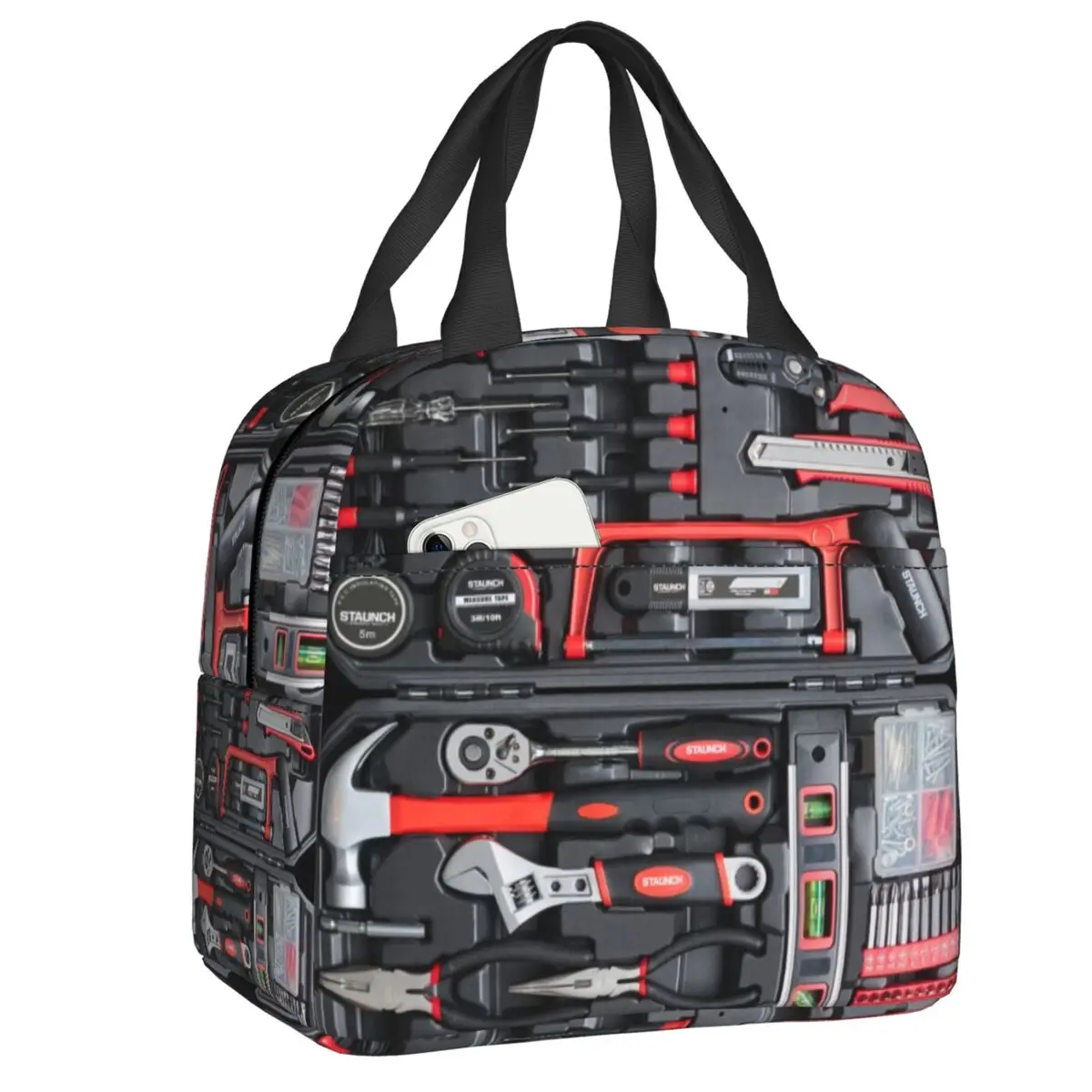 

Термосумка-холодильник Custom Mechanics Large Toolbox для обедов, изолированная, для школы, офиса, механиков, герметичная, для женщин и детей