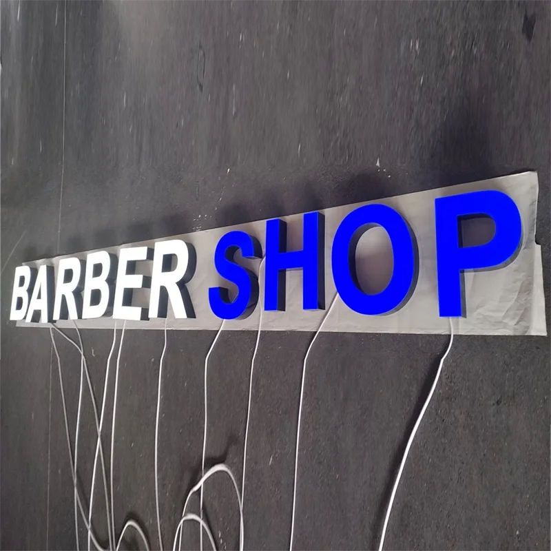 공장 맞춤형 야외 3D LED 사인 Shopfront 큰 LED 채널 문자 빛나는 아크릴 비즈니스 간판