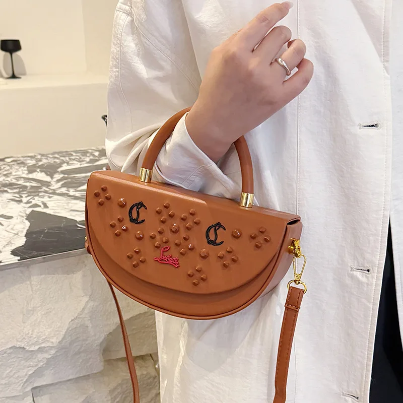

2025 New Vintage Box Bag - Crossbody/Shoulder Multi-Way Purse, Small Designer Handbag with Studs, Unique Women's Fashion Bag