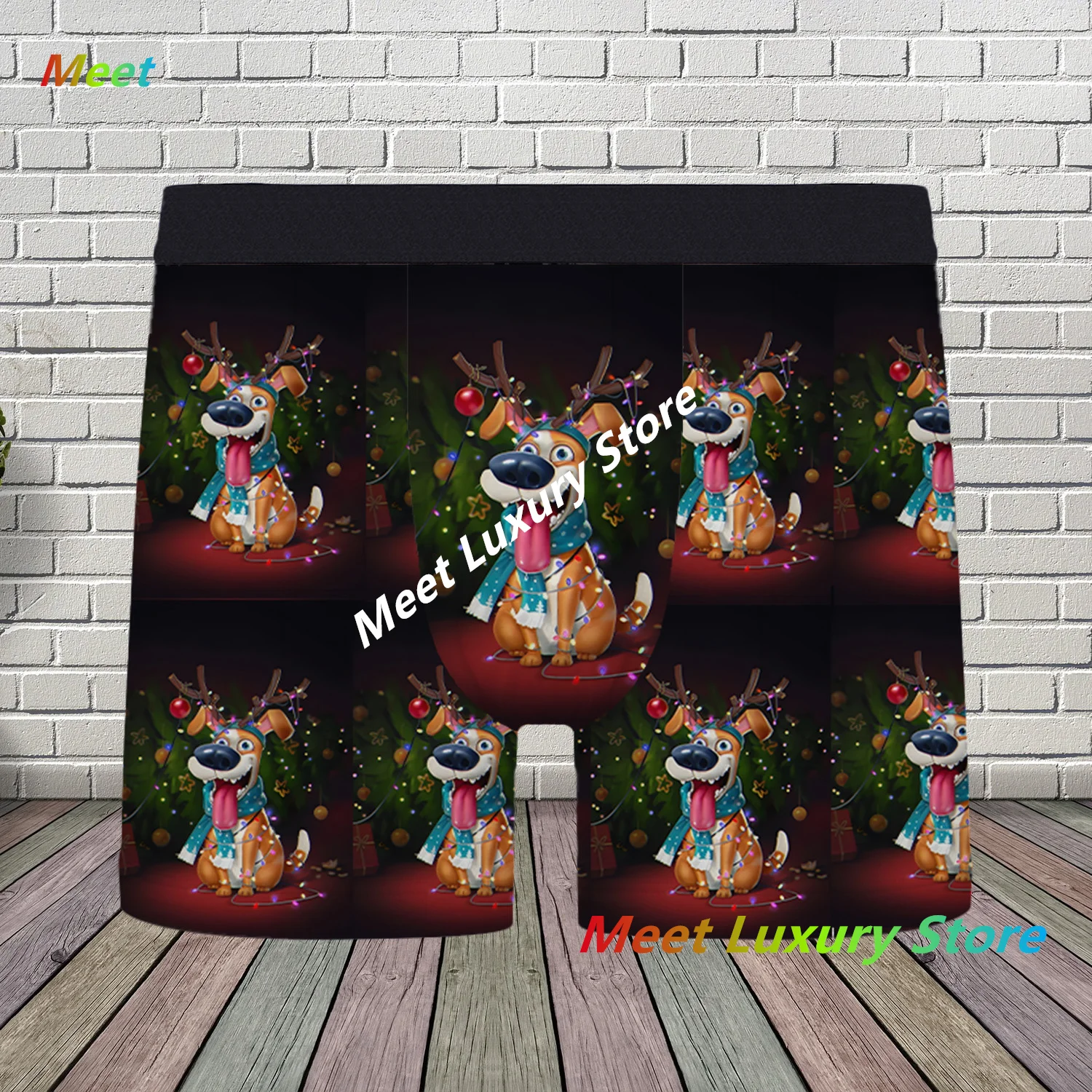 

Christmas Men Briefs Clothing 3D Printed Dog Men's Underwear Breathable Comfortable Men Underpants Briefs Males Shorts Briefs