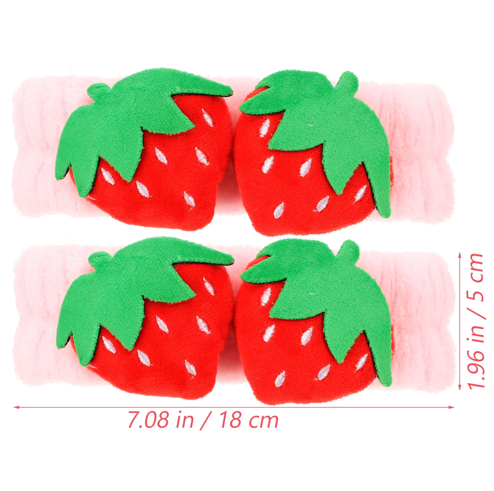 2 Pcs Strawberry Hair Band Makeup Head Shaped Headband Bands Supple Lovely Cleaning Headbands Spa Hairbands Face Washing