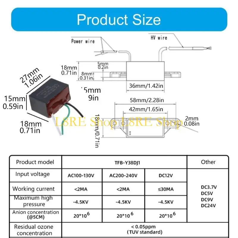 L8RE Plasma Air Cleaner для спальни и модуля негативного генератора ионов в гостиной
