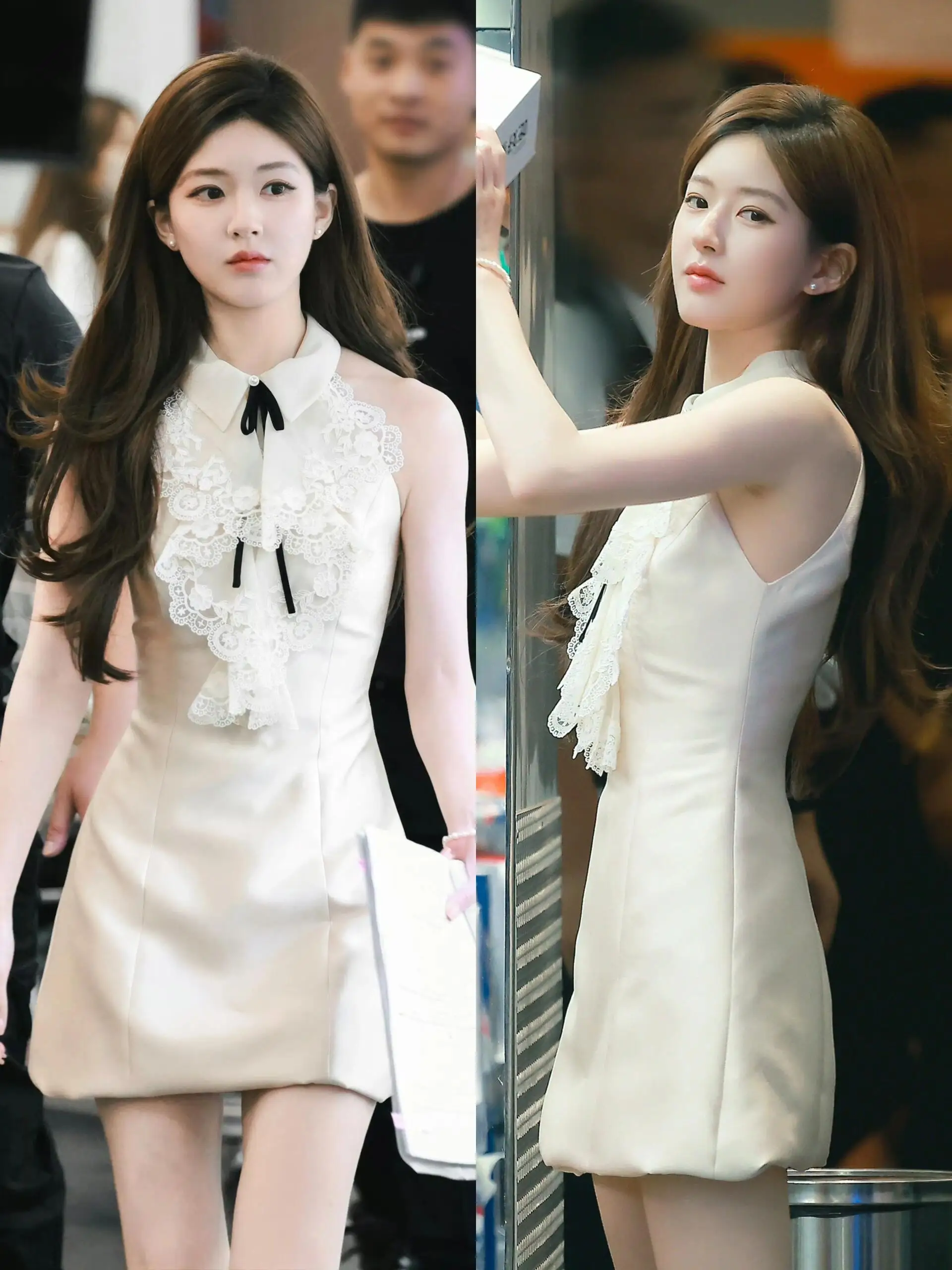 Zhaolu Si Ele Cetim Renda Patchwork Emagrecimento Cintura Princ Sle Or Dr para Par Casamento Data Cany Dinner