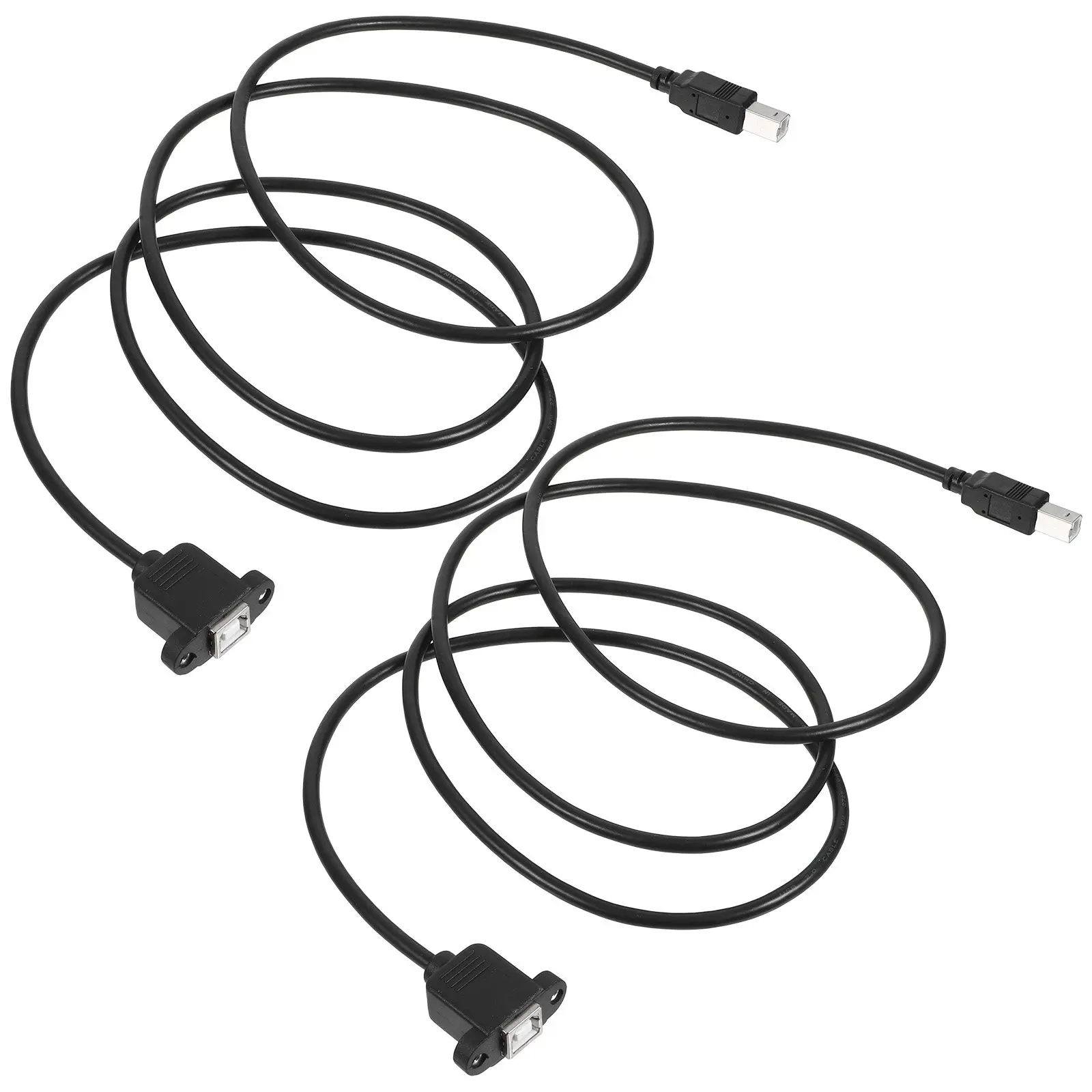 Printer Extension Cable 2 Pcs Long Distance Printing Wire with Screw Mount Durable Minimalist Design