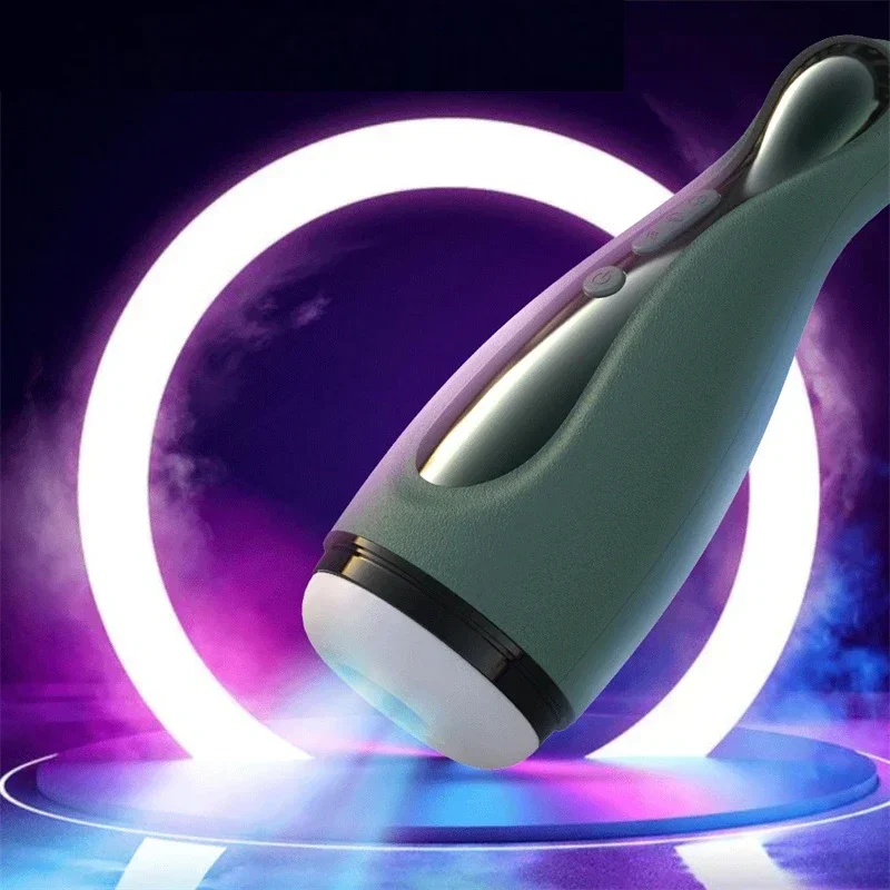 With Suction Cup Automatic Man Sex Masturbator Vibrator Male Male Sextoy Enhancer Vagina Goods Tongue Bar Men Sex Tool Toys