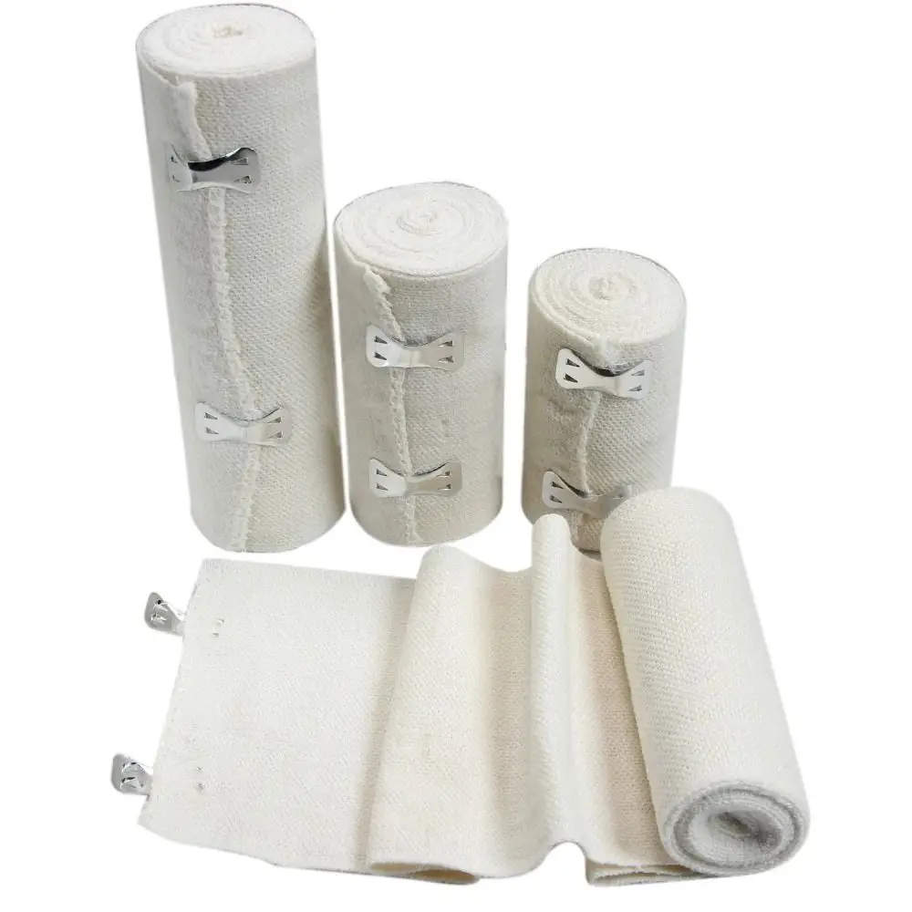 

1Roll 5/7.5/10/15cm Skin Color Bandage Breathable Fixed Elastic Compression Bandage Sports Protection Stretch Cotton