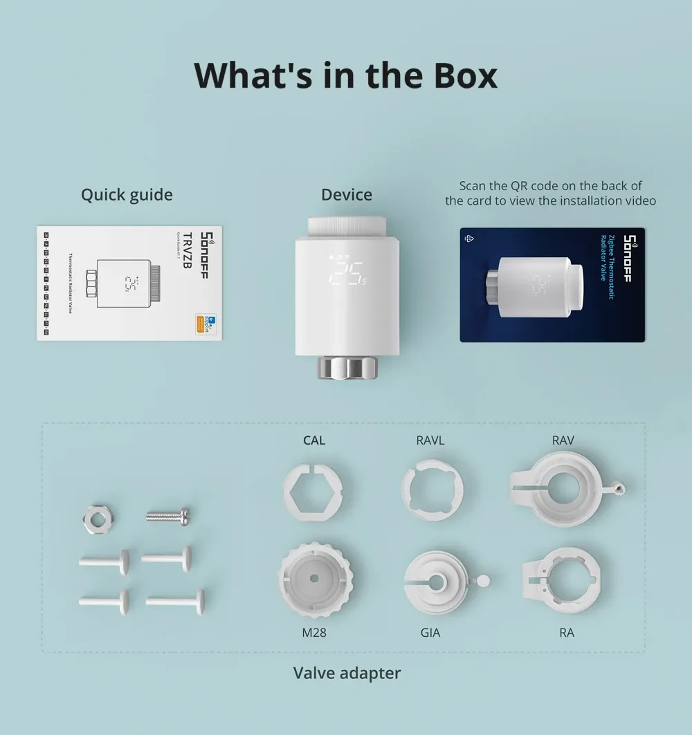 SONOFF Zigbee Smart Home Trvzb Thermostatic Radiator Valve Ewelink App Remote Control Supports Google Home Alexa Smartthings