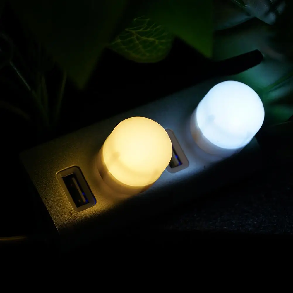 Mini USB Night Light Warm White Eye Protection Book Reading Light USB Plug Computer Mobile Power Charging LED Night Lamp for car