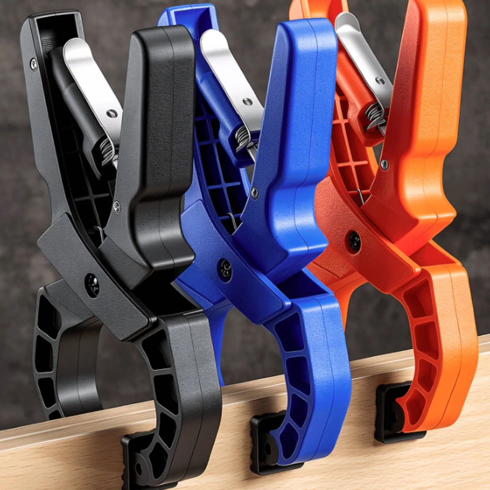 Ratchet Bar Clamp Strong Clamping Pressure Quick Unfasten Clamp Hand Tool High Strength Lightweight for Carpenters, Garage