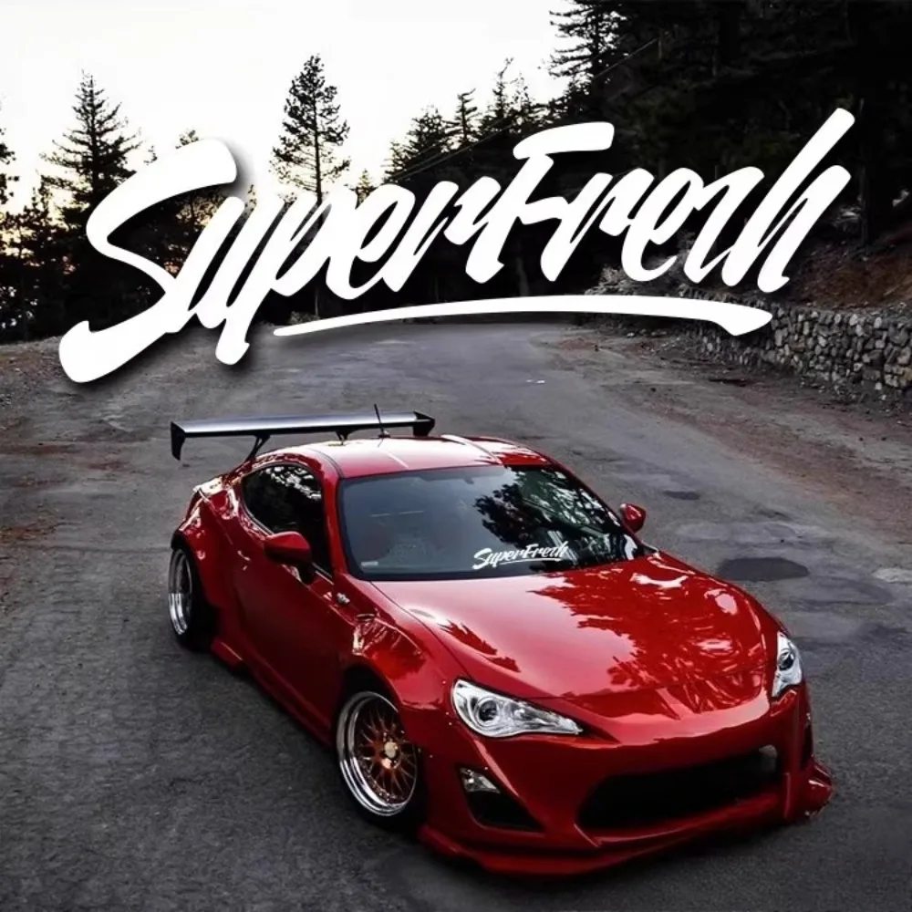 

1pc "SuperFresh" Cursive Script Windshield Banner Decal Waterproof Vinyl Sticker for Car Truck Windshield Auto Body Sport Decor
