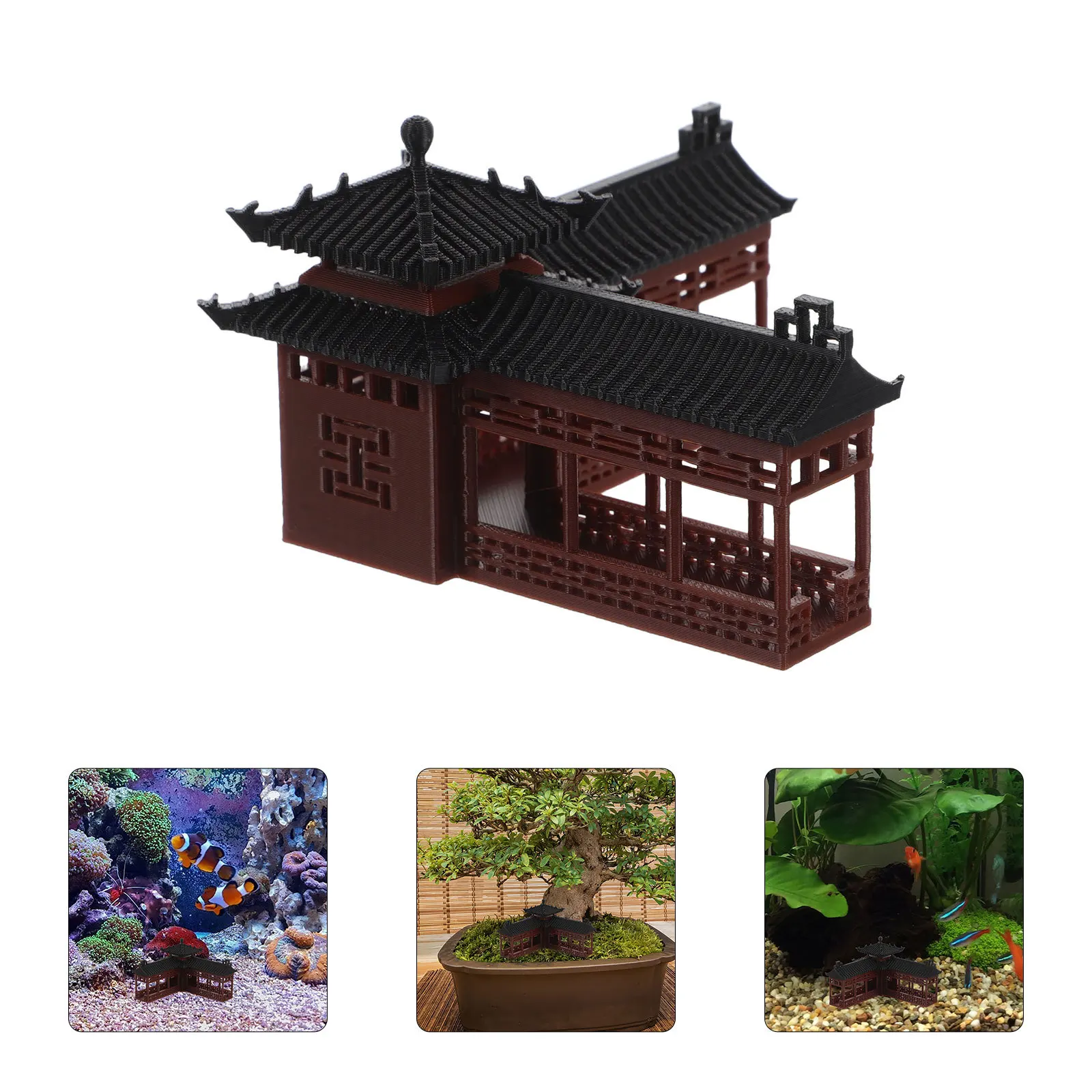

Miniature Pagoda Zen Garden Accessory Hexagon Bonsai Statue Oriental Aquarium Decor Fairy Garden Micro Landscape Asian Feng Shui