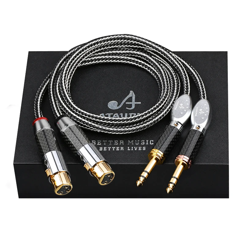 ATAAUDIO Câble audio 6,35 mm TRS vers XLR Argent 4