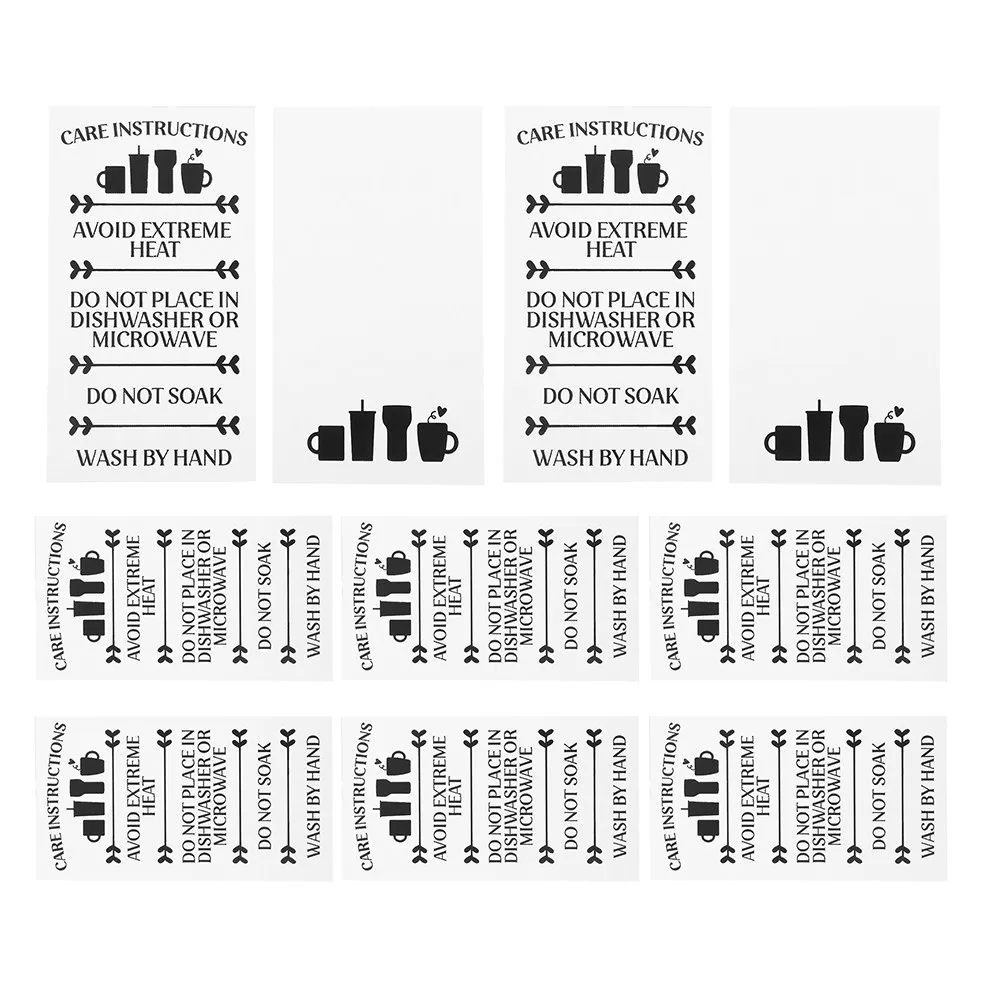 40pcs Tumbler Care Instruction Cards for Glass Water Cups – Maintenance Guide & Cleaning Tips