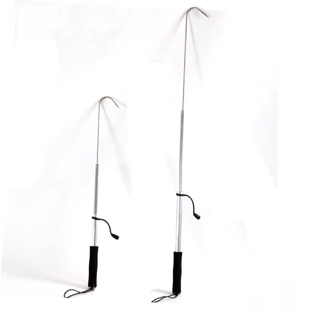 Telescopic Fish Gaff Stainless Steel Ice Sea Fishing Gaff Holder Fishing Spear Hook Flexible Spear Hook Gripper Tool Accessories view 2