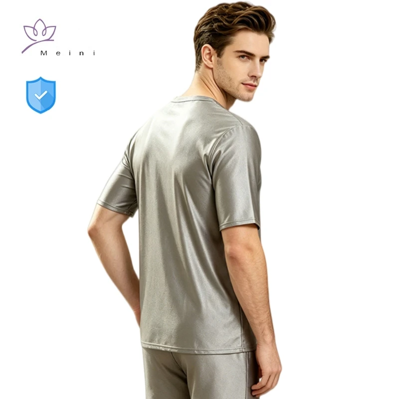 Electromagnetic Radiation Protective 100% Silver Fiber Antibacterial T-Shirt Computers, Mobile Phones EMF Shielding Underwear