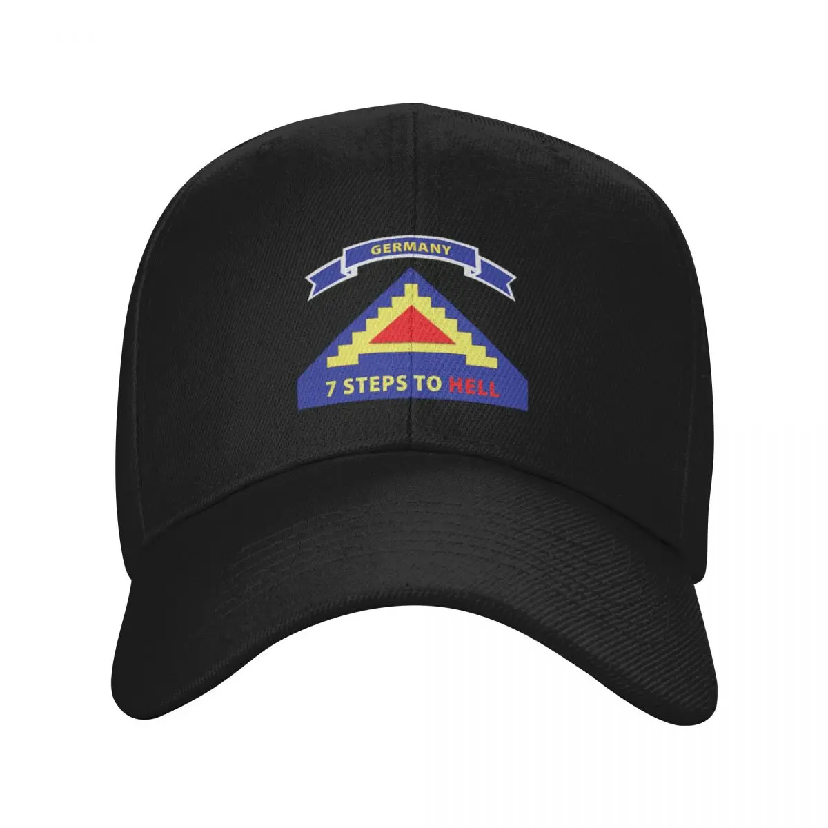 Fashion Army - 7th United States Army W 7 Steps Hell W Scroll baseball cap Workwear Style Summer Hat