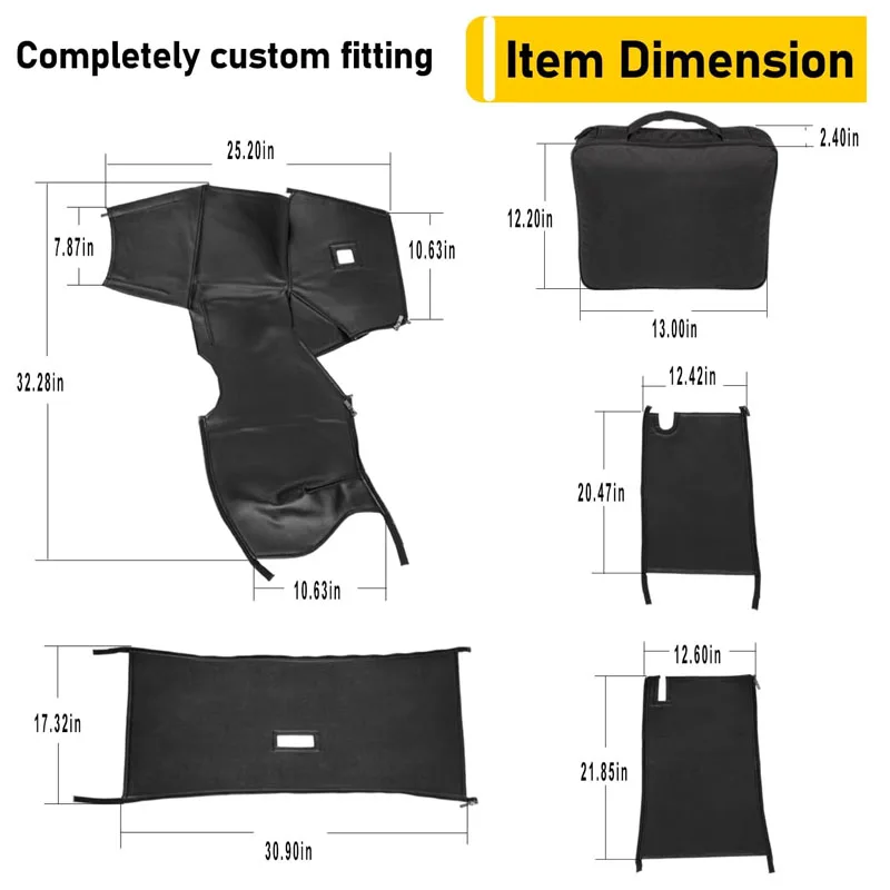 (Black ) Roll Bar Cover Padding Compatible with Jeep Wrangler JL Unlimited 2018-2024 JLU Sahara Rubicon 4-Door with Grab Bag