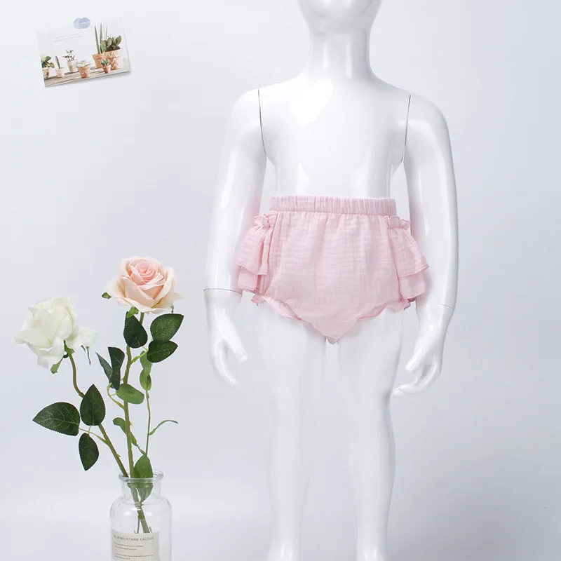 Soft Breathable Newborn Baby Girls Bloomers Summer Cotton Infant Kids Short Pants Children Bubbles 0-3 Years