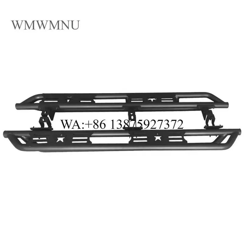 Wmwmnu for 2018+ Wrangler JL 4-Door Side Step Bars Steel Running Board Star Style Protective Accessory