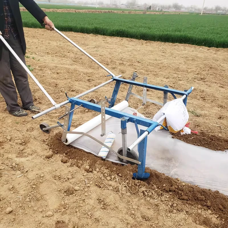 

New Agricultural Roller-Type Mulch Film Laysetter | Hand-Pulled Mini Mulch Film Laysetter | 0.3–2M Mulch Width | Low Ridges/High