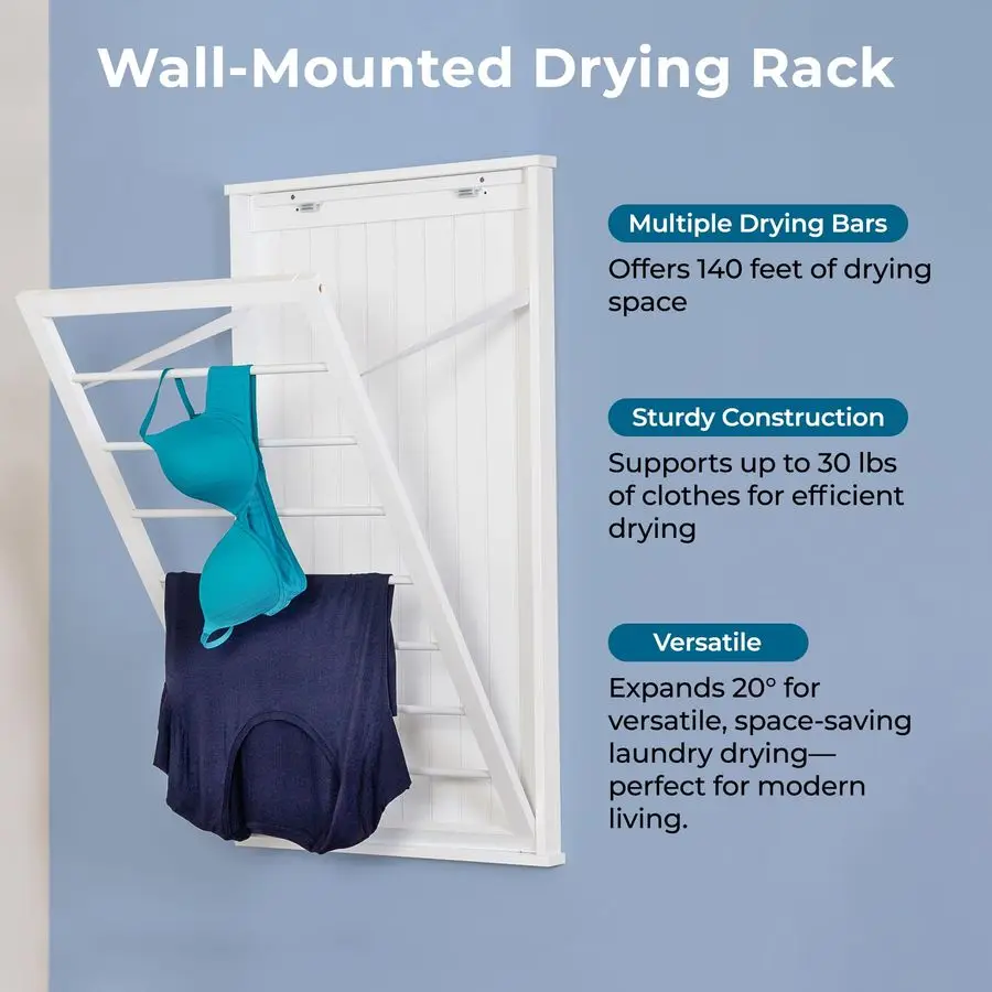 The Perfect Wall Mounted Clothes Rack with Drying Rod and Drying Rack, A SpaceSaving, Efficient Solution for Drying Clothes at H