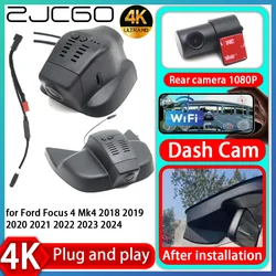 ZJCGO UHD 4K 2160P Plug and Play DVR Dash Cam Video Recorder for Ford Focus 4 Mk4 2018 2019 2020 2021 2022 2023 2024