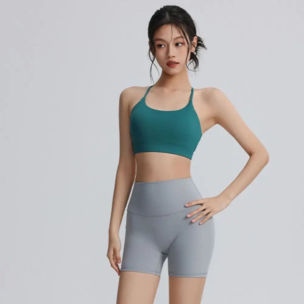

Beauty Back Seamless Women's Sports Bra Durable with Chest Pad Fashion Yoga Tops Reusable Breathable Fitness Gym Bra Yoga