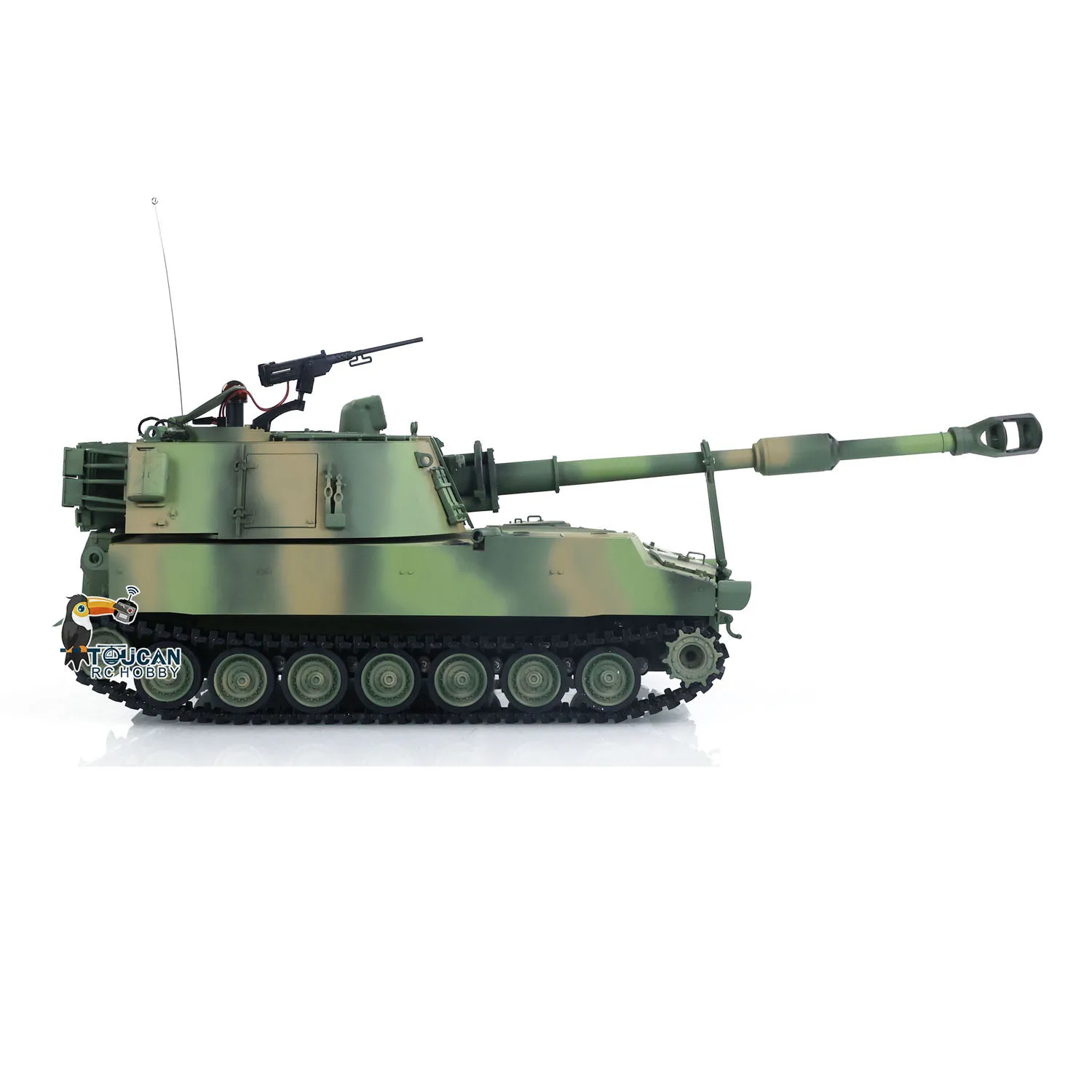 1/16 TD RC tanque militar M109A2 obús colectores con ruedas de Metal infrarrojo BB tiro barril vehículo de retroceso modelo de juguete