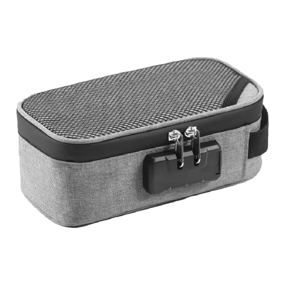 Activated Carbon Fiber Smell Proof Bag with Code Lock Portable Odor Proof Case Organizer for Travel Home Men Women Gifts