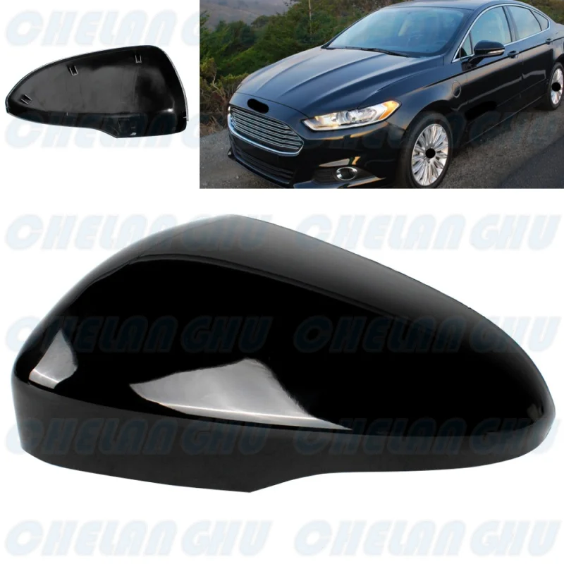 

Left Side black Painted Rear Mirror Housing with turn signal Hole for Ford Fusion 2013 2014 2015 2016 2017 2018 2019 2020