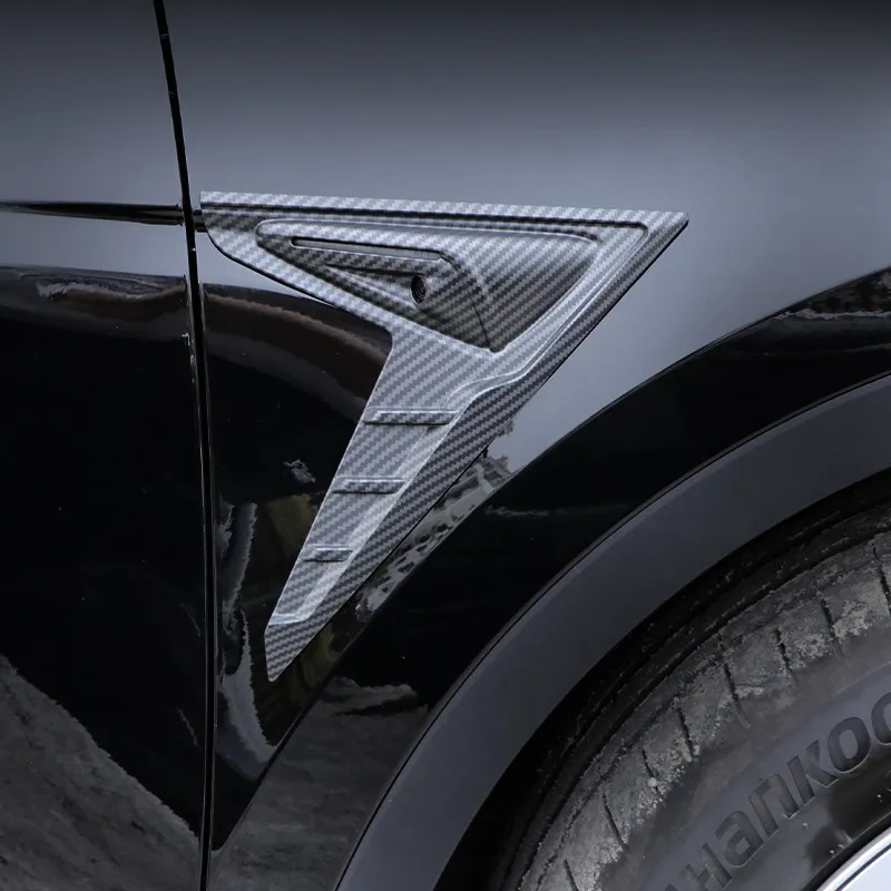 ل تسلا نموذج 3 Y 2017-2023 الجانب كاميرا حماية ألياف الكربون ABS تقليم كاميرا الفراغات سيارة الجانب الجناح غطاء لوحة 2 قطعة