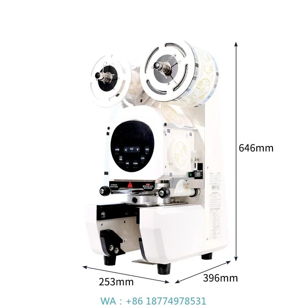 

Настольный автоматический запайщик для бумажных и пластиковых стаканов (для баббл-чая), 90/95 мм, 110В/220В, CE/ETL/ISO