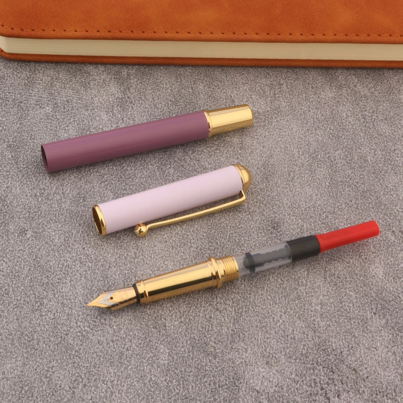 1 قطعة العلامة التجارية الجديدة قلم حبر معدني ماتي الأرجواني القرطاسية مكتب اللوازم المدرسية الكتابة هدية
