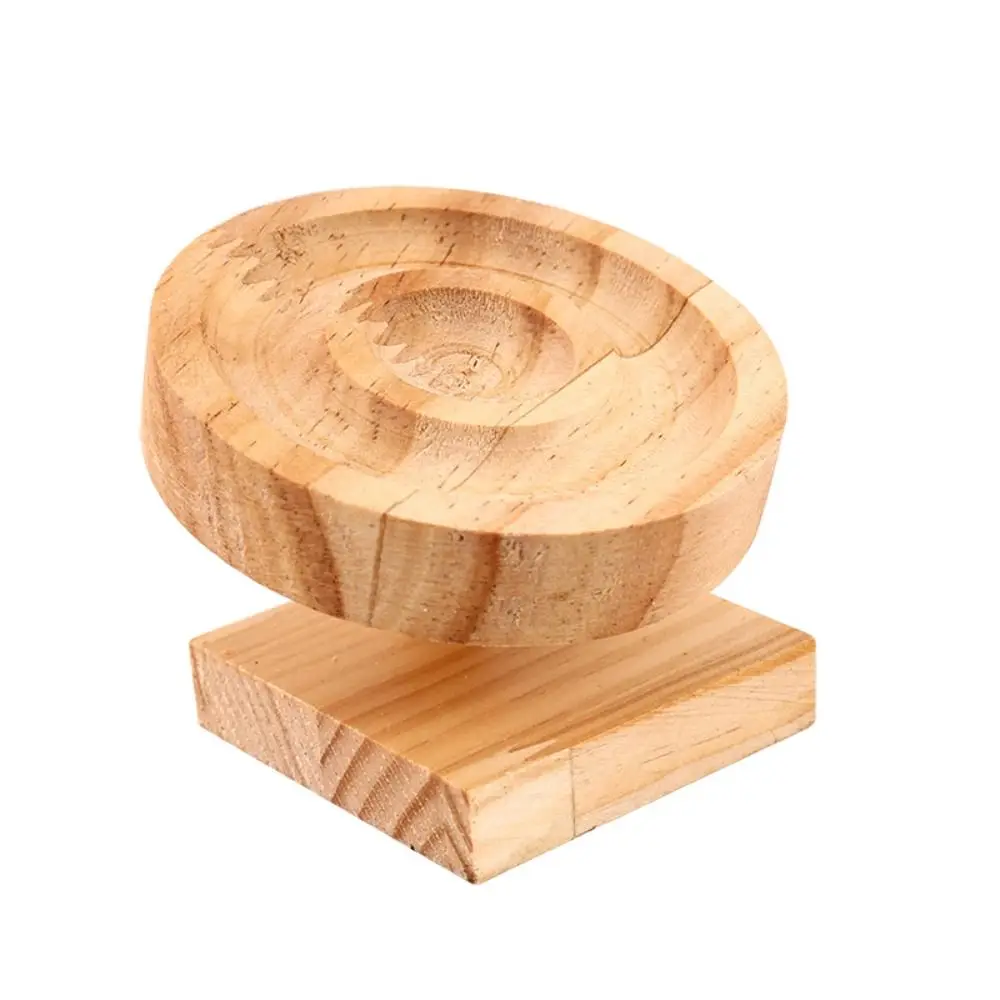 Bamboo Wooden Jewelry Tray Round Built-in Groove Bracelets Holder Organizer Practical Bangle Display Case Jewelry Organizer