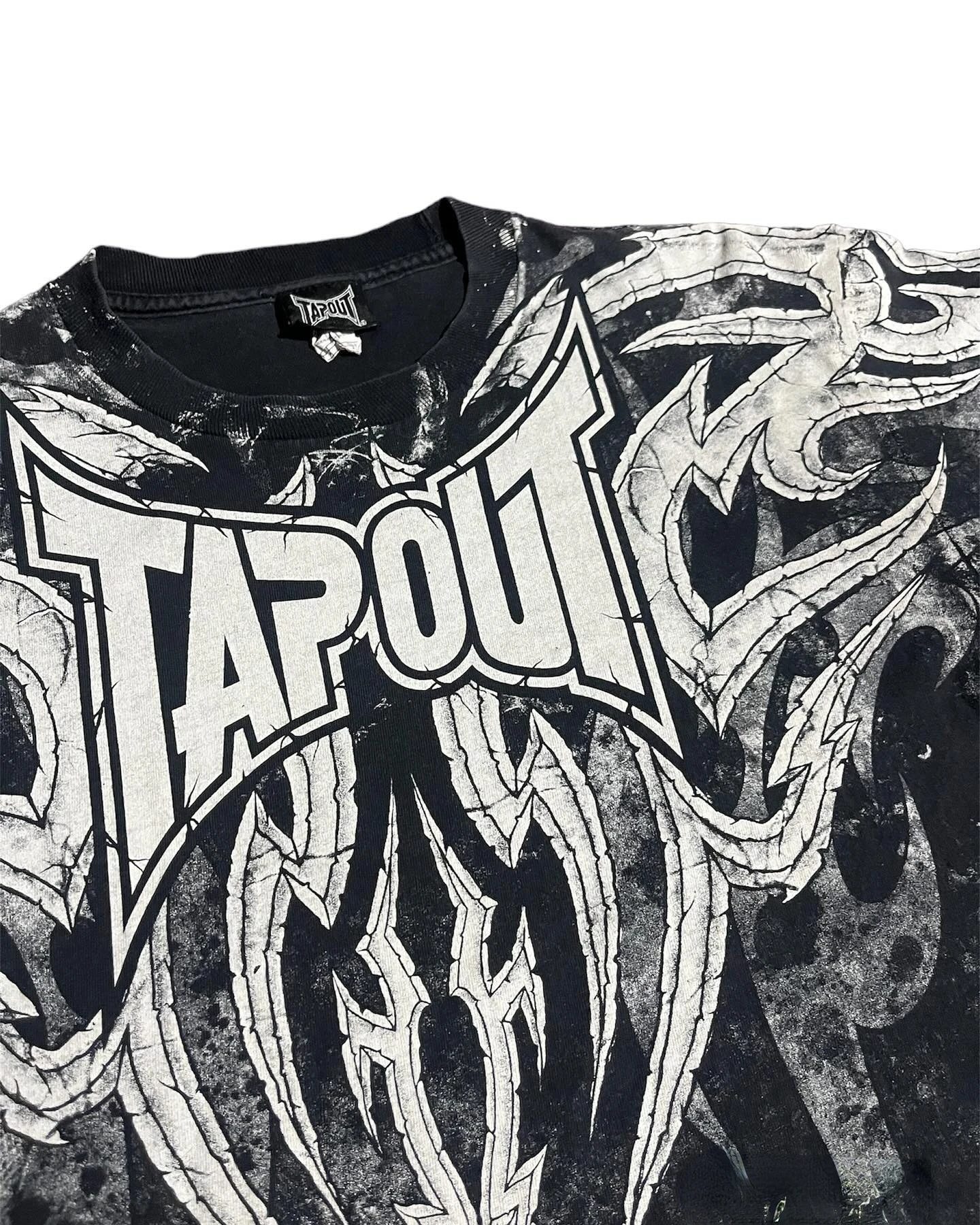 TAPOUT High Quality Washed Cotton T Shirt Gothic Tie-dye Graphic Print Tee Y2k Oversized O Neck Short Sleeve Top Men Clothing