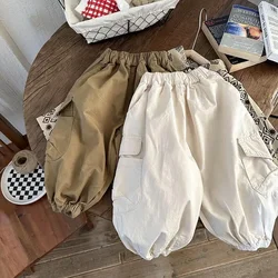 Kids Pants Overalls Spring and Summer 2023 Korean Style Loose Boys and Girls Baby Bloomers Cool Handsome Kids Fashionable Pants