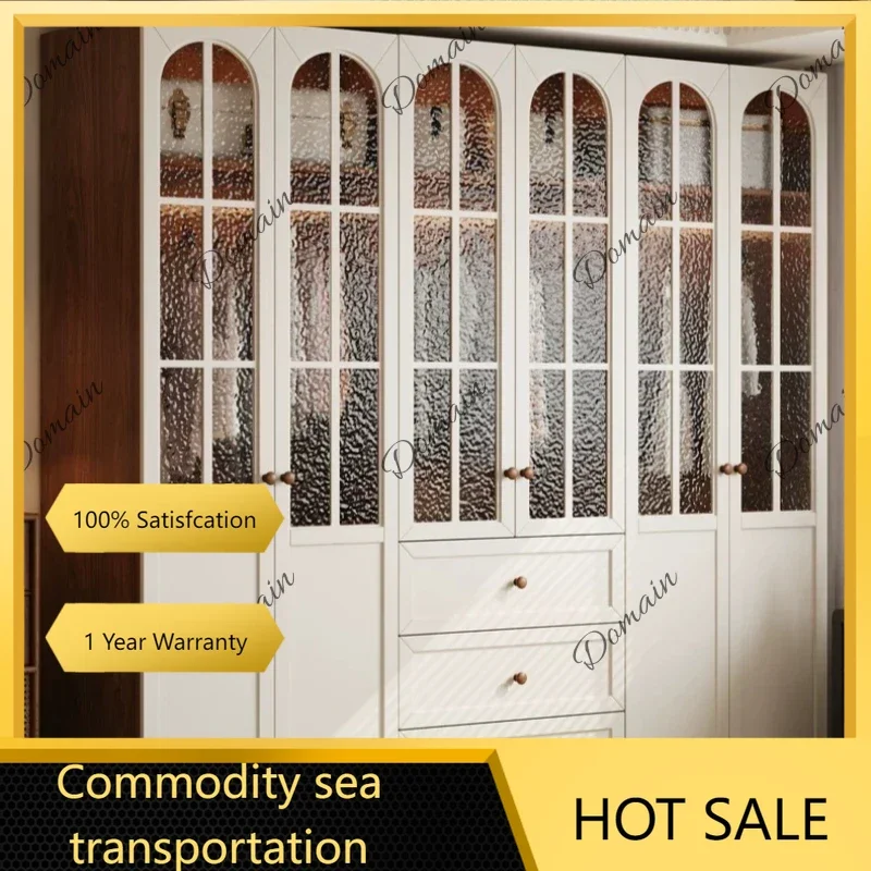 WS Glass Bedroom Wardrobe Clothes Storage System Wooden Corner Wardrobe Luxury Adults Kids Armadio Guardaroba Furniture Bedroom