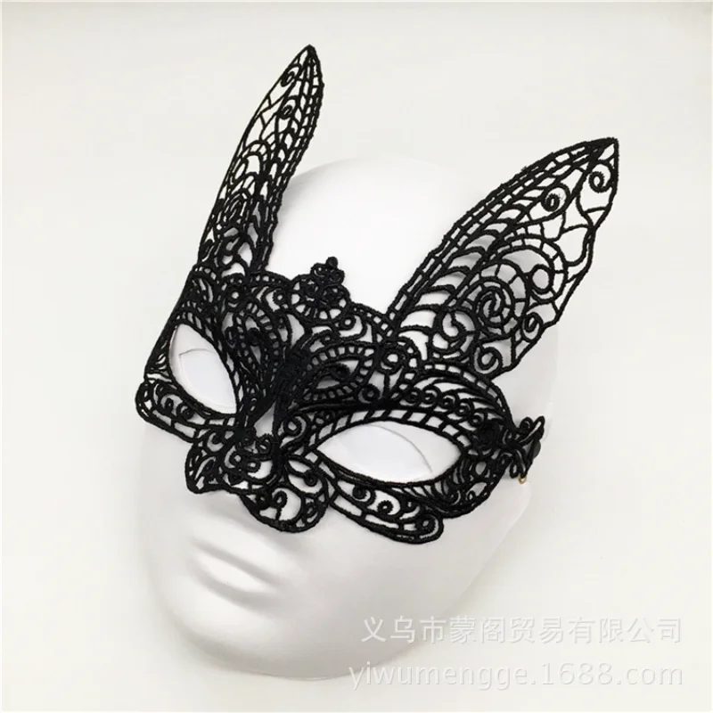 Kleurrijke Vergulde Kant Oogmasker Vakantie Konijn Masker Gebruikt Om Te Kleden Kerst Halloween Carnaval Party