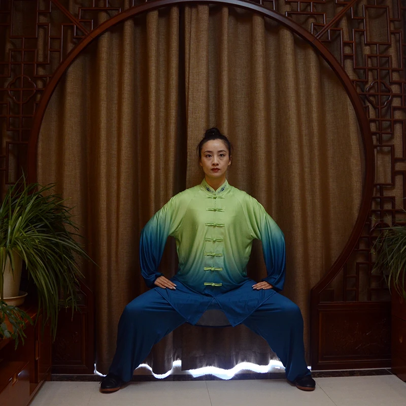 【yiwutang】Gradient Tai Chi costume Qi gong clothes Taijiquan set and Kung fu uniform Traditional Chinese martial arts costume