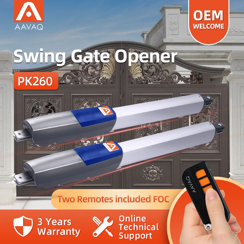 AAVAQ PK260 Swing Gate Opener Dual Arms 400kgs Door Weight