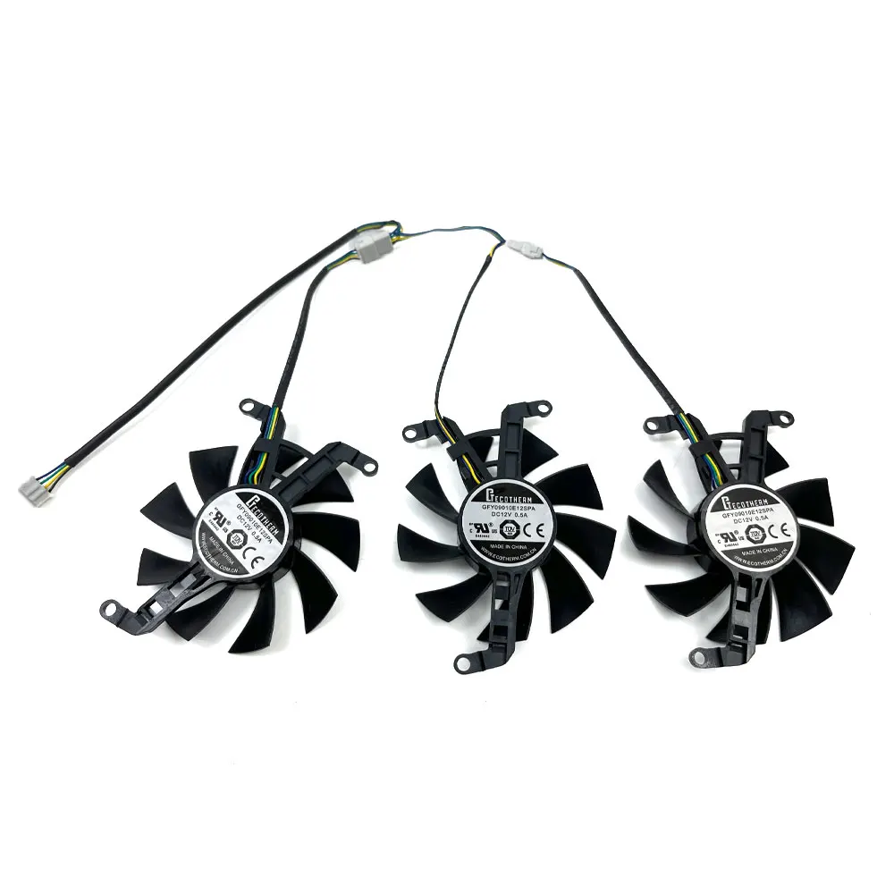 NEW 75MM RX 6600 XT、RX 6650 XT GPU FAN，For XFX SPEEDSTER QICK308 RADEON RX 6600 XT、RX 6650 XT Graphics card cooling fan